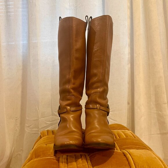 Gucci Interlocking G Logo Leather Riding Boots Sz7 with dustbag - Picture 5 of 12